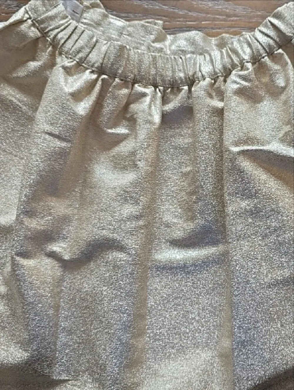 Shimmery Gold Bow Accent Skirt